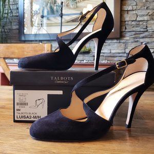 Talbots Elegant Black Suede Heels